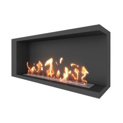 Биокамин угловой SteelHeat LONG 1100 правый