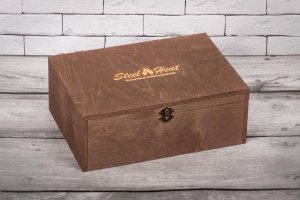 Подарочный набор SteelHeat PREMIUM BOX ALBA черный + деревянная коробка + стартовый комплект