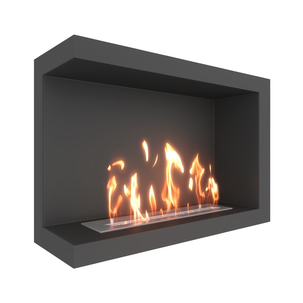 Биокамин угловой SteelHeat ONE 800 левый