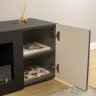 Тумба под ТВ с биокамином SteelHeat LIVORNO IMPULSE 140 см (корпус графит / фасады гротто гранит) фото 5