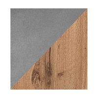 Тумба под ТВ с биокамином SteelHeat IMOLA 140 см (корпус Графит / фасады дуб Вотан)