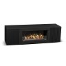 Тумба под ТВ с биокамином SteelHeat LIVORNO IMPULSE 140 см (корпус черный / фасады черный) фото 1