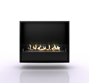 Биокамин в портале Firezo Pierre Luxe Темный дуб Белый, стандарт