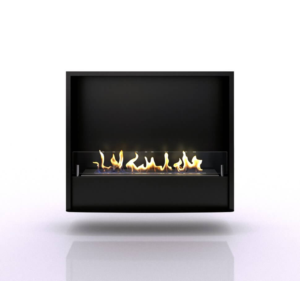 Биокамин в портале Firezo Pierre luxe Угловой белый сланец белый, стандарт
