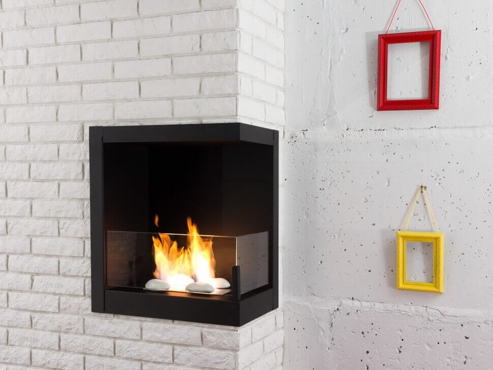 Встроенный биокамин Lux Fire Угловой 1090 S (левый угол)