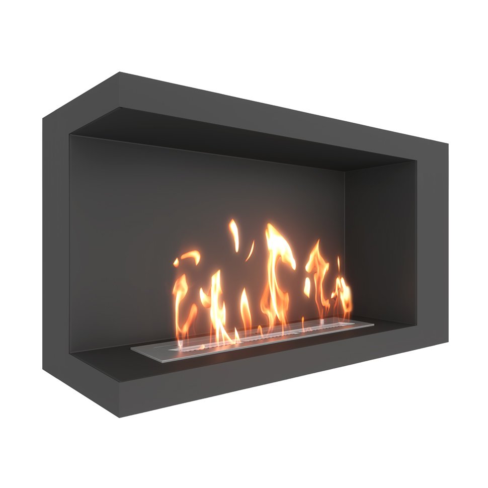 Биокамин угловой SteelHeat LONG 900 левый