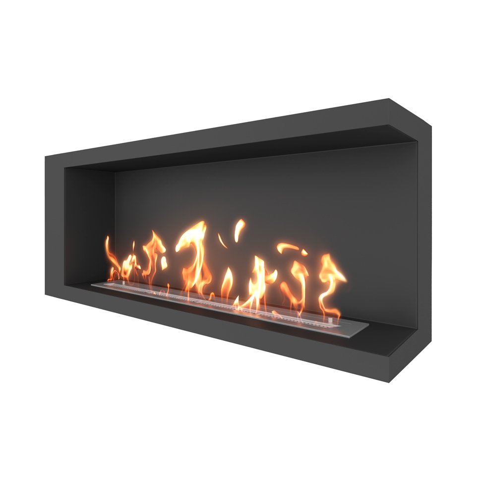 Биокамин угловой SteelHeat LONG 1200 правый