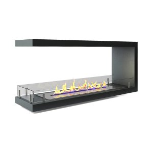 Торцевой сквозной биокамин Firezo Estremita finestra 1800, стандарт