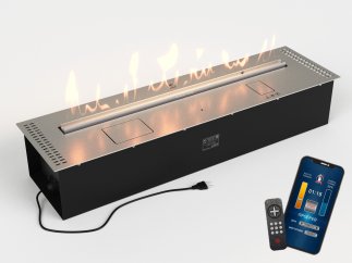 Автоматический биокамин Lux Fire Smart Flame 1000 RC INOX