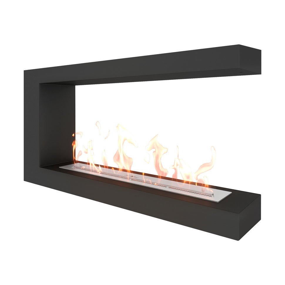 Биокамин торцевой SteelHeat LONG 1000