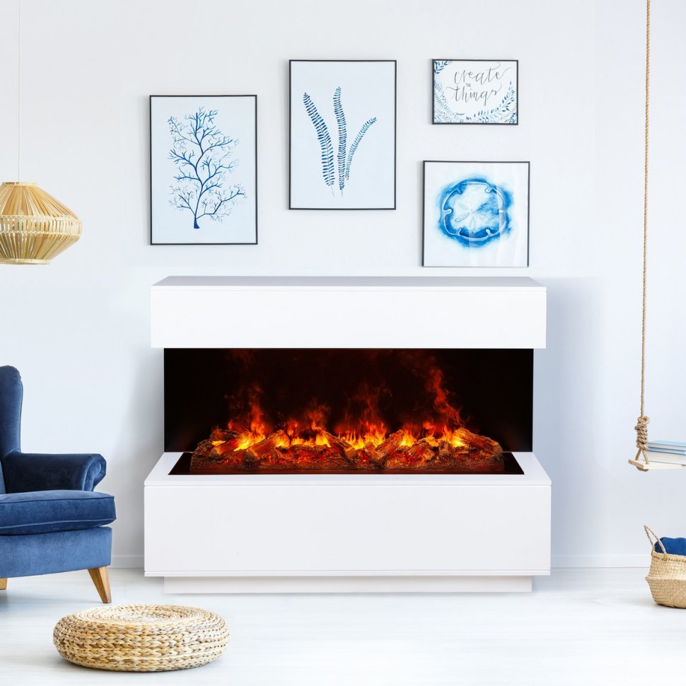 Электрокамин RealFlame Modern WT с Cassette 1000 3D