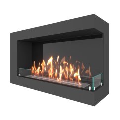 Биокамин угловой SteelHeat GRAND 1000 правый