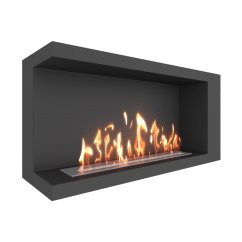 Биокамин угловой SteelHeat LONG 1000 левый